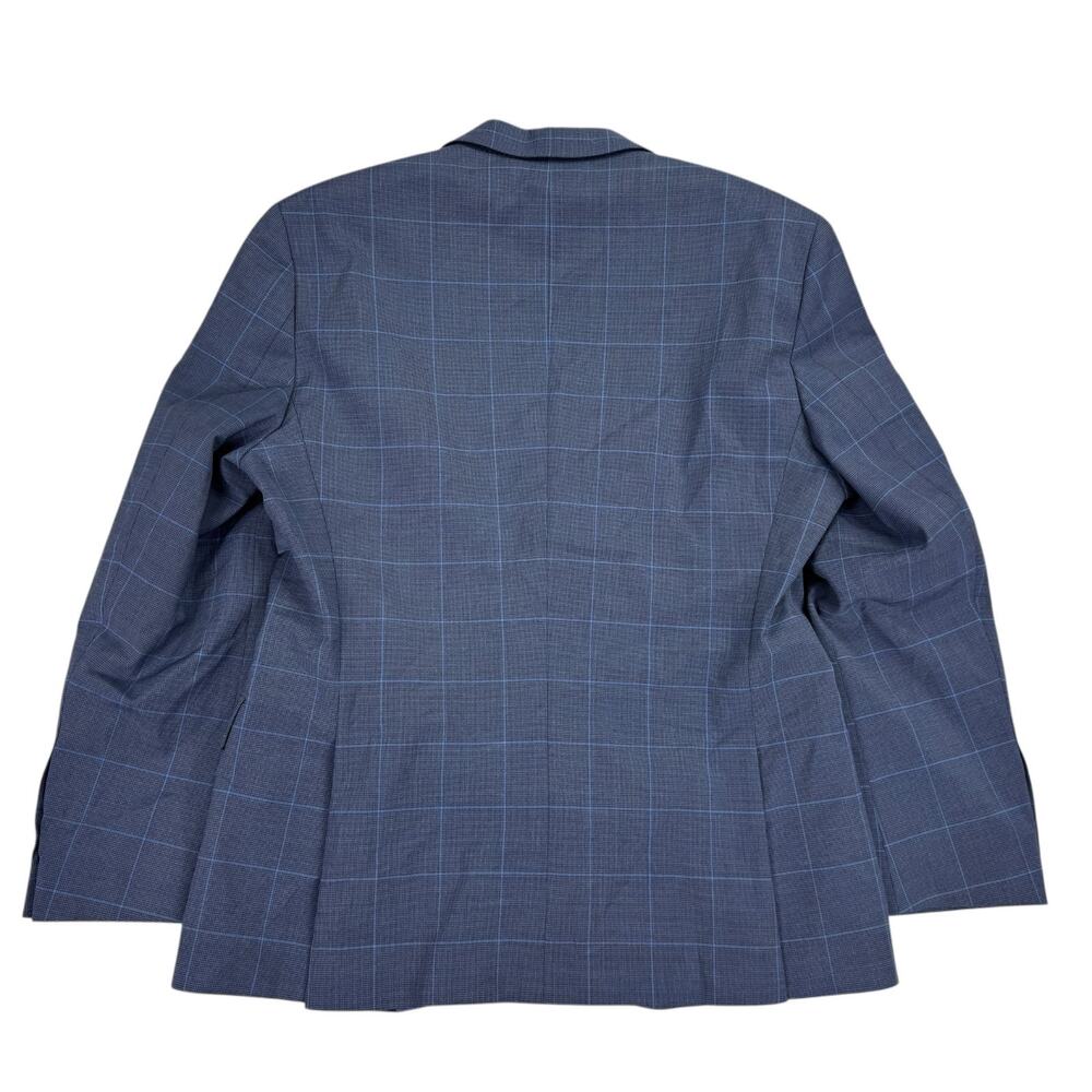 Hugo Boss Mens Modern Fit Super Flex Windowpane Suit Jacket Dark Blue 36S - Picture 5 of 8